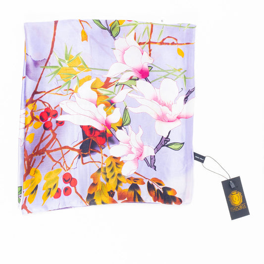 Rájská hojnost, šála, 85 x 180 cm, Lila, 100% veganské hedvábí