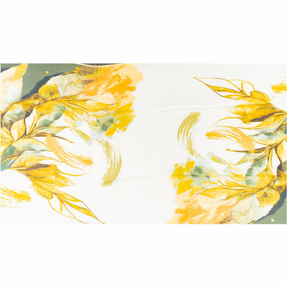 Dojem lilií, šála, 85 x 180 cm, Zelená, 100% veganské hedvábí 4 