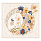 Secret Garden Scarf, Ivory, 90 cm x 90 cm, 100% Silk