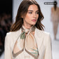 Pastel Oasis Scarf, Beige, 90 cm x 90 cm, 100% Silk