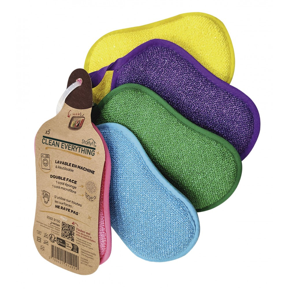 STARLYF Oboustranná čisticí houbička – 5 ks