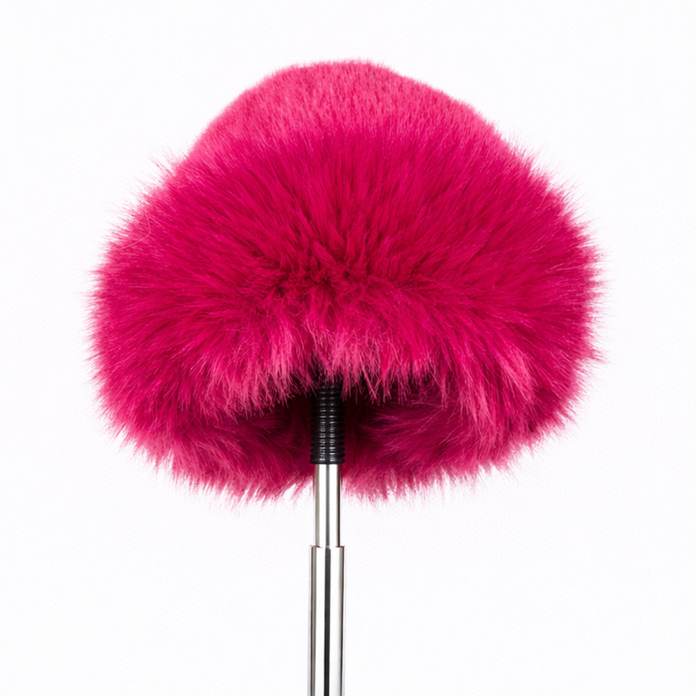 Růžová zimní čepice z umělé kožešiny – univerzální velikost 2 