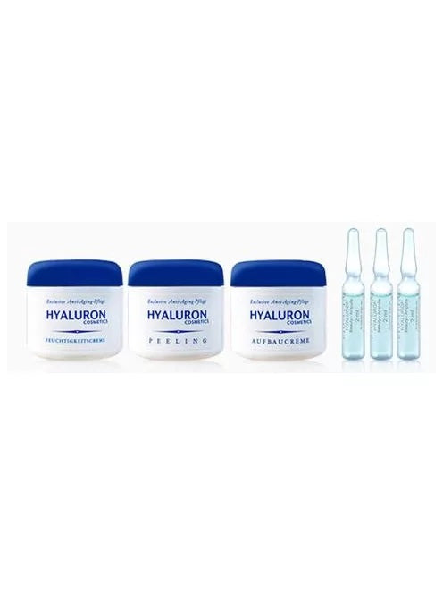 Hyaluron Sada Krémů - 3x125 ml krému a 15 ks 2ml Ampulí 5 