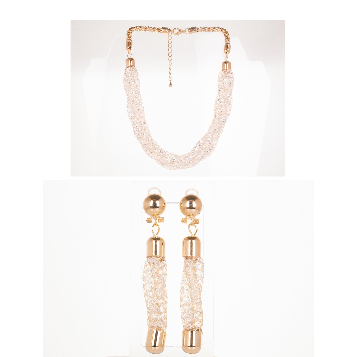 Pozlacená Slitinová Sada s Vícebarevným Emporia® Křišťálem