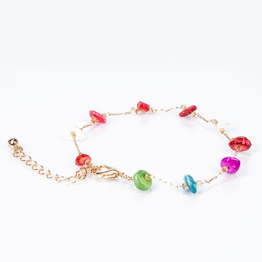 Pozlacená slitina - Sada se Skleněná Perla - Karátové číslo: 1.65. přibližná hmotnost: 0.33 gramů 3 