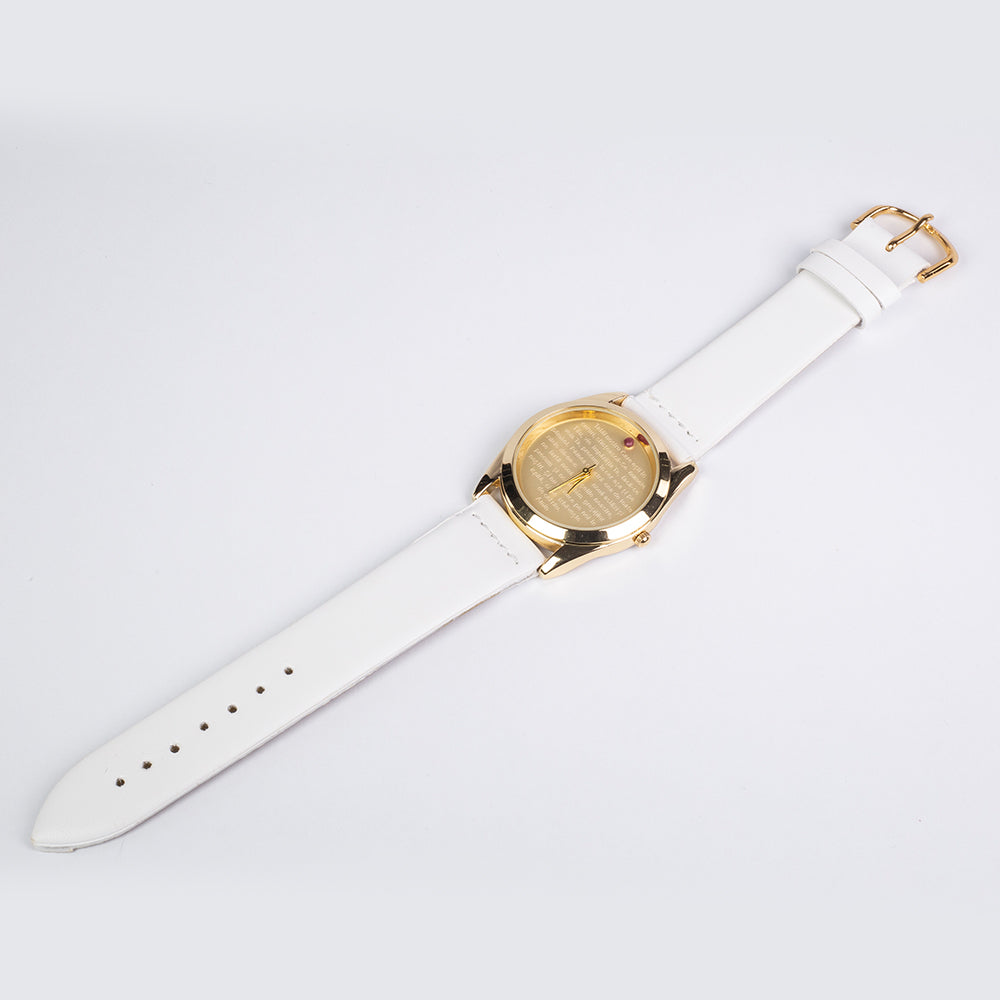 Pozlacená slitina - Hodinky s Rubínem - Karátové číslo: 0.03. přibližná hmotnost: 35 gramů 4 