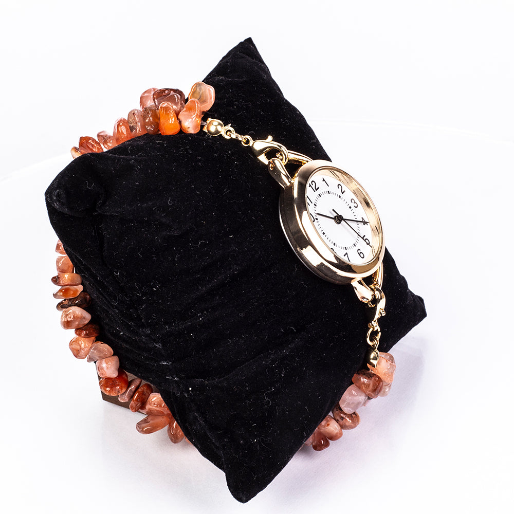 Pozlacená slitina - Hodinky s Tyrkysem a Ametystem - Karátové číslo: 537. přibližná hmotnost: 170 gramů ( Náramek ) 4 