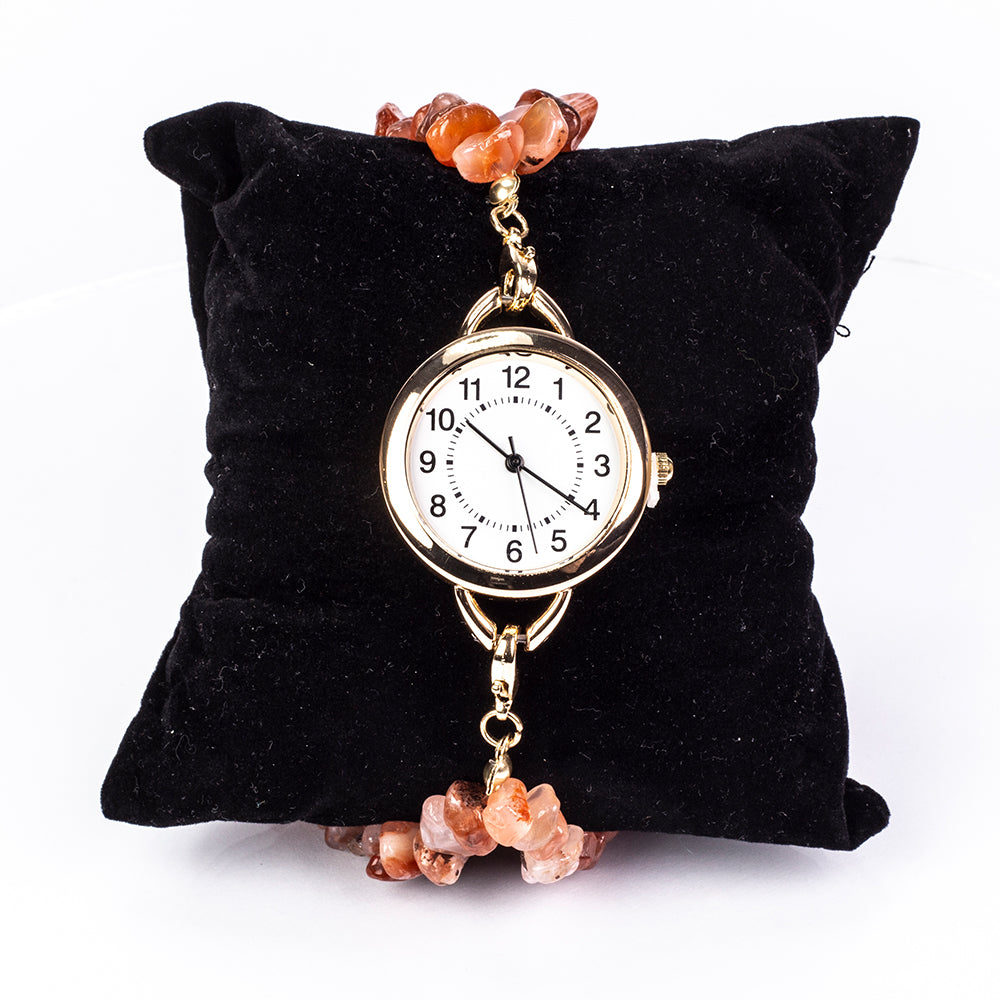 Pozlacená slitina - Hodinky s Tyrkysem a Ametystem - Karátové číslo: 537. přibližná hmotnost: 170 gramů ( Náramek ) 5 