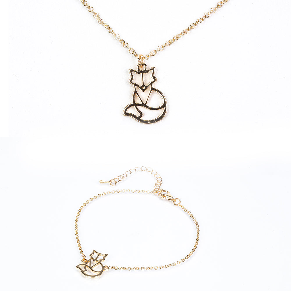 Pozlacená Slitinová Sada ( Náhrdelník+Náramek ) 1 