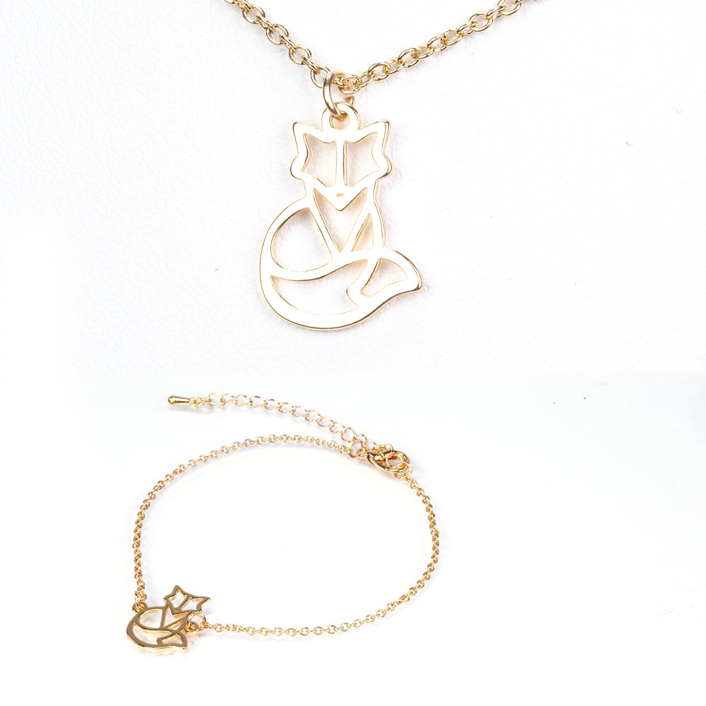 Pozlacená Slitinová Sada ( Náhrdelník+Náramek )