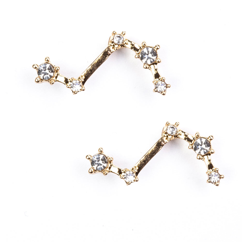 Beran Pozlacené Slitinové Náušnice s Bílým Emporia® Křišťálem 3 