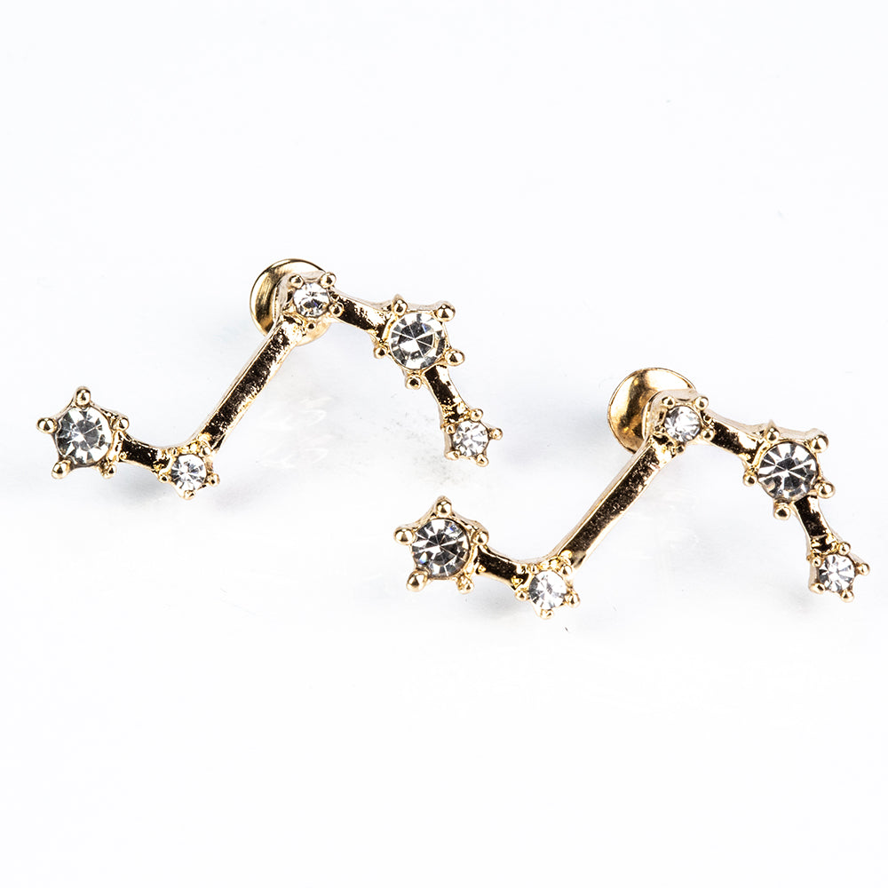 Beran Pozlacené Slitinové Náušnice s Bílým Emporia® Křišťálem 4 