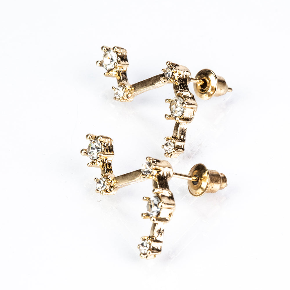 Beran Pozlacené Slitinové Náušnice s Bílým Emporia® Křišťálem 5 