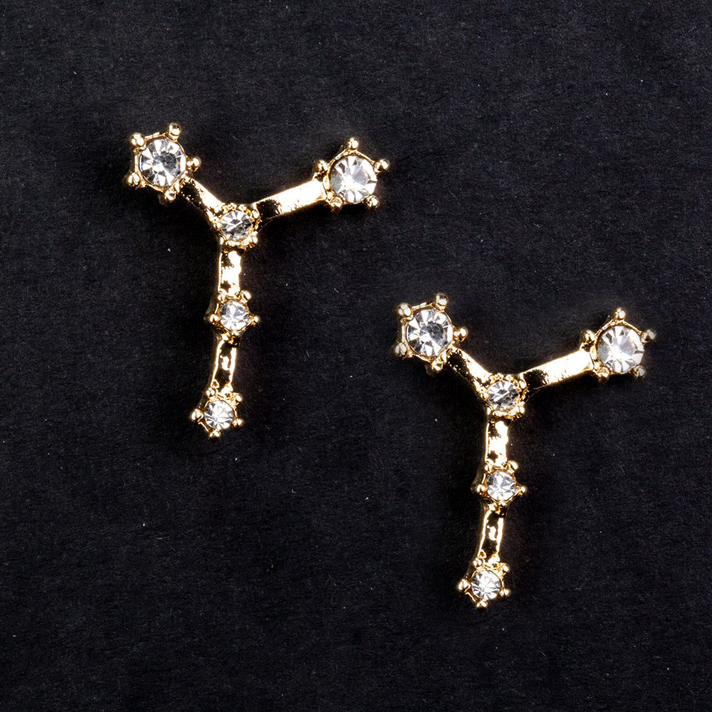 Rak Pozlacené Slitinové Náušnice s Bílým Emporia® Křišťálem 2 