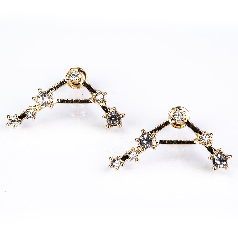 Váha Pozlacené Slitinové Náušnice s Bílým Emporia® Křišťálem