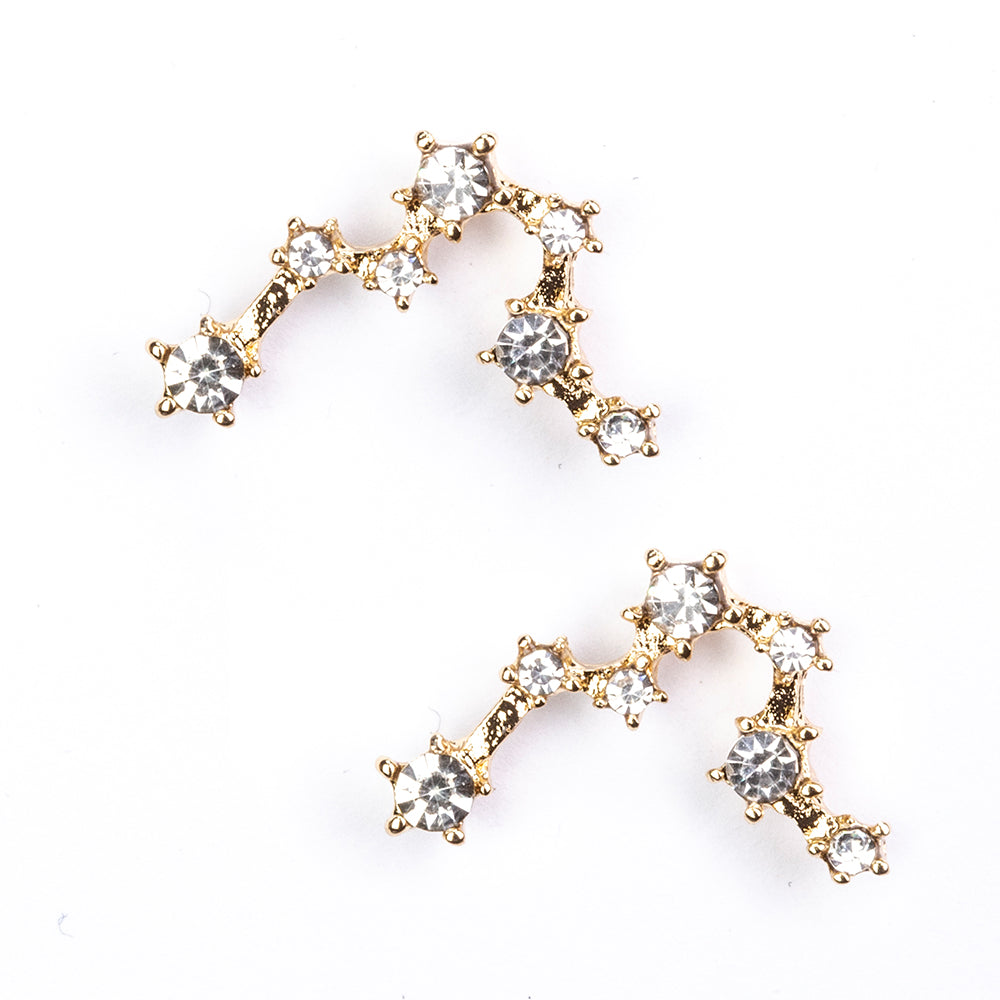 Ryby Pozlacené Slitinové Náušnice s Bílým Emporia® Křišťálem 3 