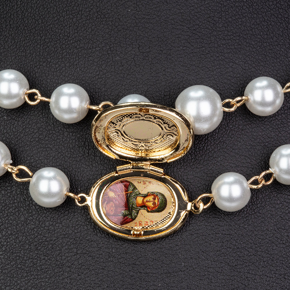 Pozlacená slitina - Náhrdelník se Skleněná Perla přibližná hmotnost: 53.33 gramů