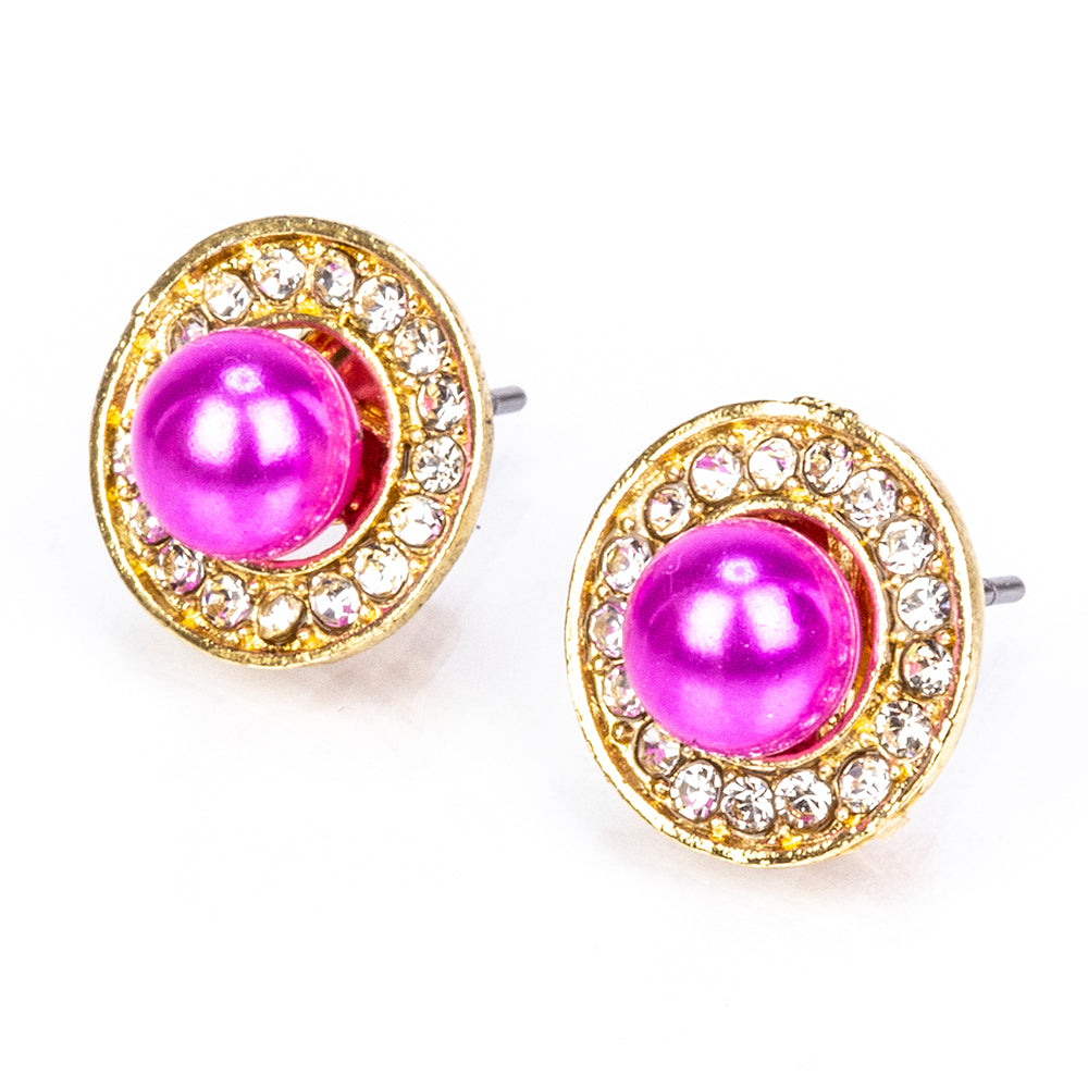 Pozlacená slitina - Sada s Bílou Sladkovodní Perlou a Bílým Emporia® Křišťálem - Karátové číslo: 3.41. přibližná hmotnost: 10 gramů ( Náhrdelník+Náušnice+Přívěsek ) 3 