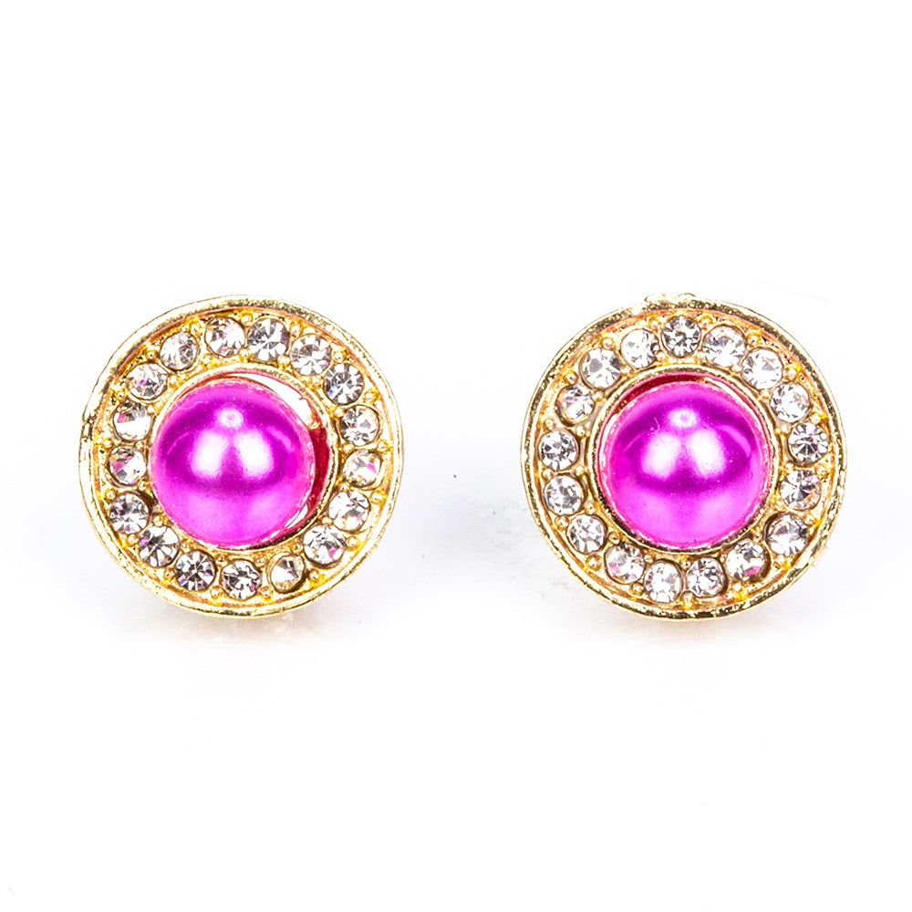 Pozlacená slitina - Sada s Bílou Sladkovodní Perlou a Bílým Emporia® Křišťálem - Karátové číslo: 3.41. přibližná hmotnost: 10 gramů ( Náhrdelník+Náušnice+Přívěsek ) 4 