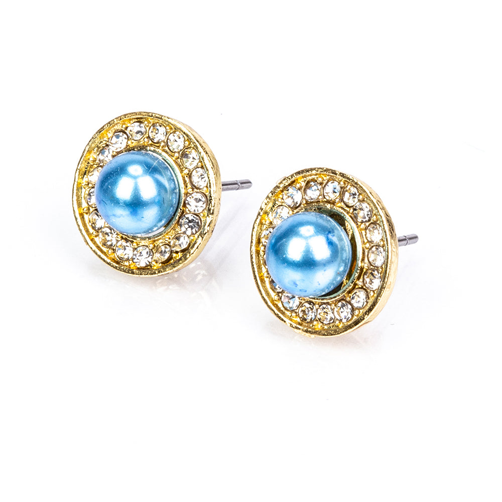 Pozlacená slitina - Sada s Bílou Sladkovodní Perlou a Bílým Emporia® Křišťálem - Karátové číslo: 3.41. přibližná hmotnost: 10 gramů ( Náhrdelník+Náušnice+Přívěsek ) 15 