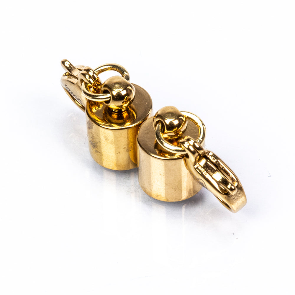 Stříbrný magnetický zámek pozlacený žlutým zlatem 4 