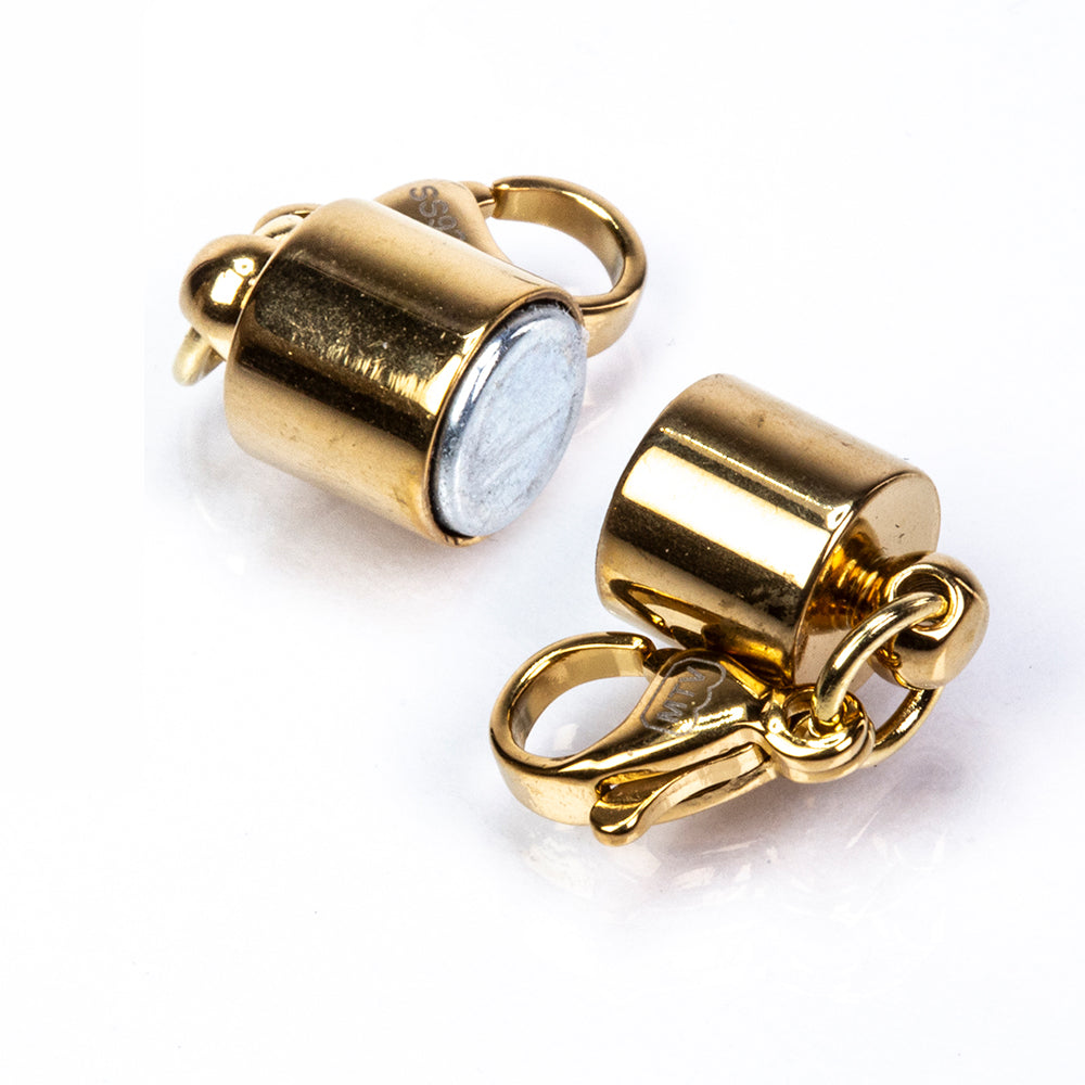 Stříbrný magnetický zámek pozlacený žlutým zlatem 5 