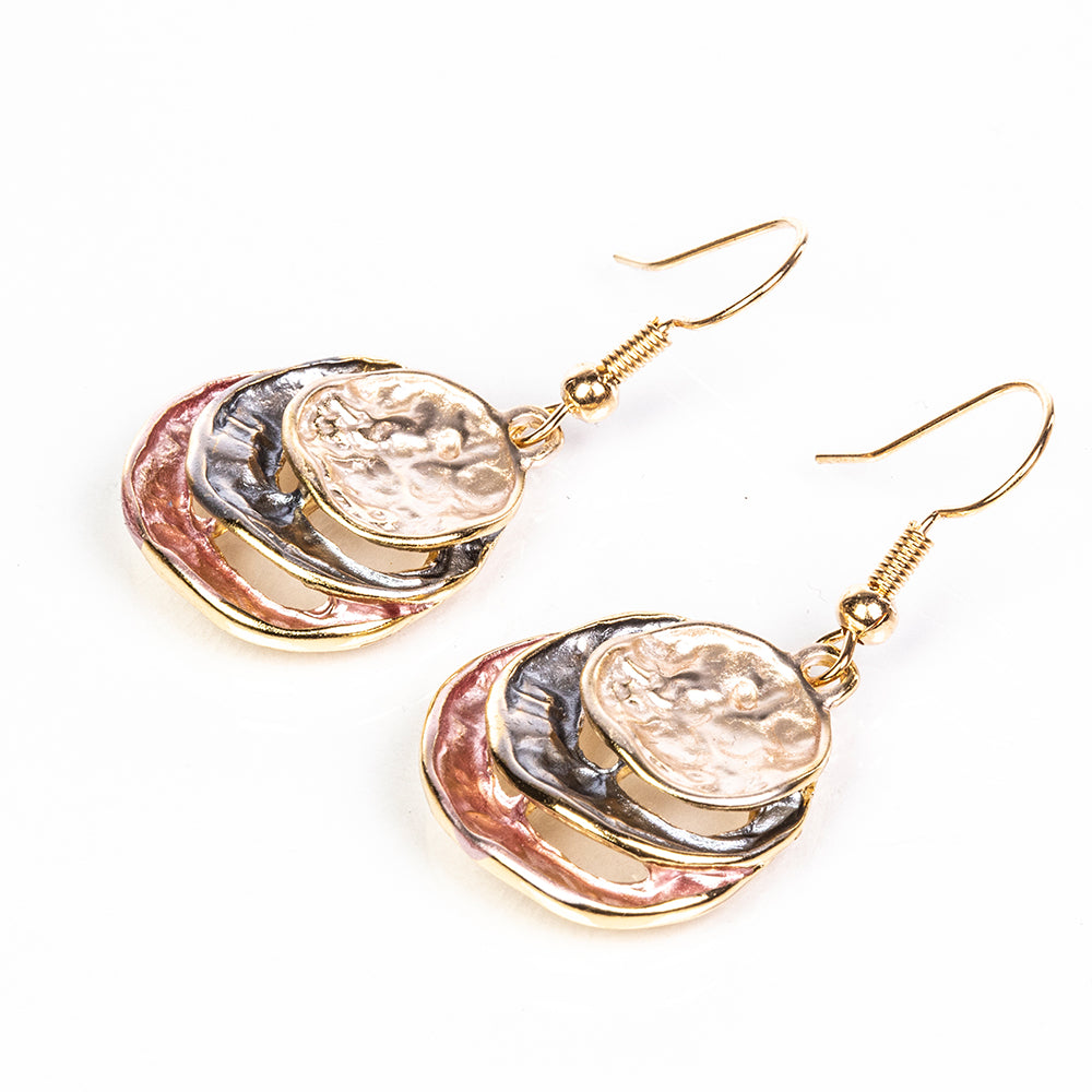 Pozlacená slitina - Sada se Smaltem přibližná hmotnost: 28.85 gramů ( Náhrdelník+Náušnice+Přívěsek ) 3 