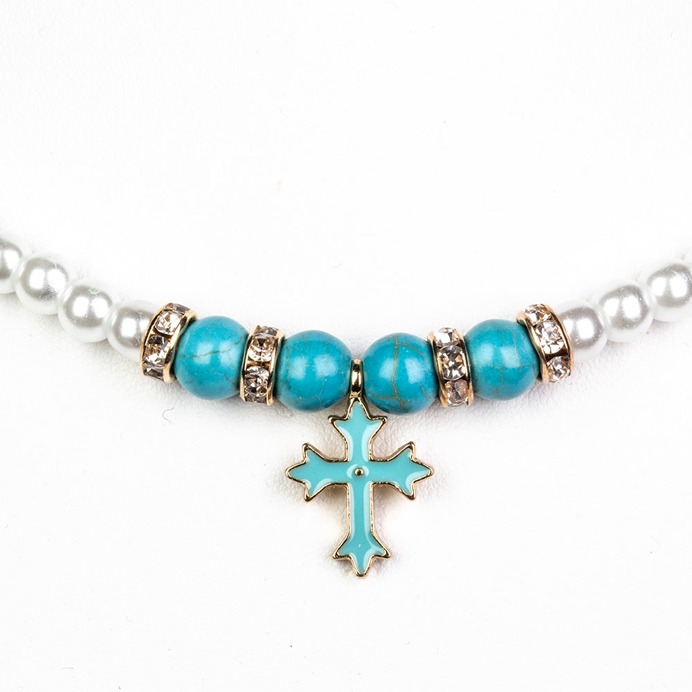 Korále Náhrdelník s Tyrkysem - Karátové číslo: 55.6. přibližná hmotnost: 26.25 gramů ( Náhrdelník+Přívěsek ) 2 