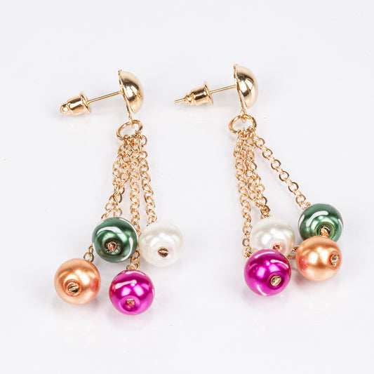 Pozlacená slitina - Sada  - Karátové číslo: 322. přibližná hmotnost: 65 gramů ( Náhrdelník+Náušnice+Náramek )