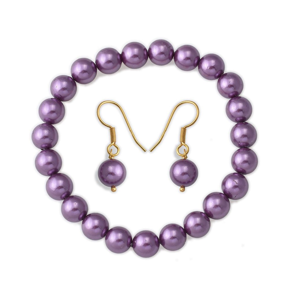 Pozlacené Stříbro 925/1000 - Sada s Perleťová mušle - Karátové číslo: 325.23. přibližná hmotnost: 67.24 gramů ( Náušnice+Náramek ) 4 