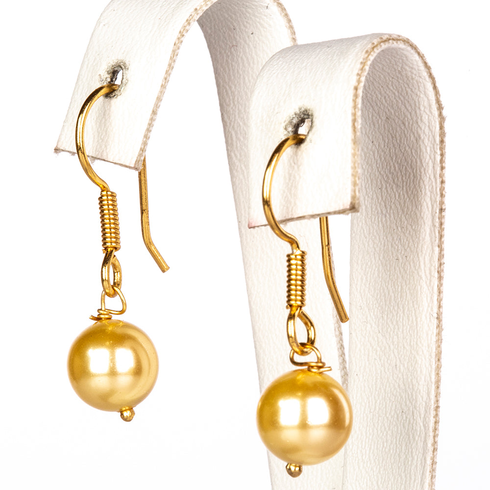 Pozlacené Stříbro 925/1000 - Sada s Perleťová mušle - Karátové číslo: 325.23. přibližná hmotnost: 67.24 gramů ( Náušnice+Náramek )