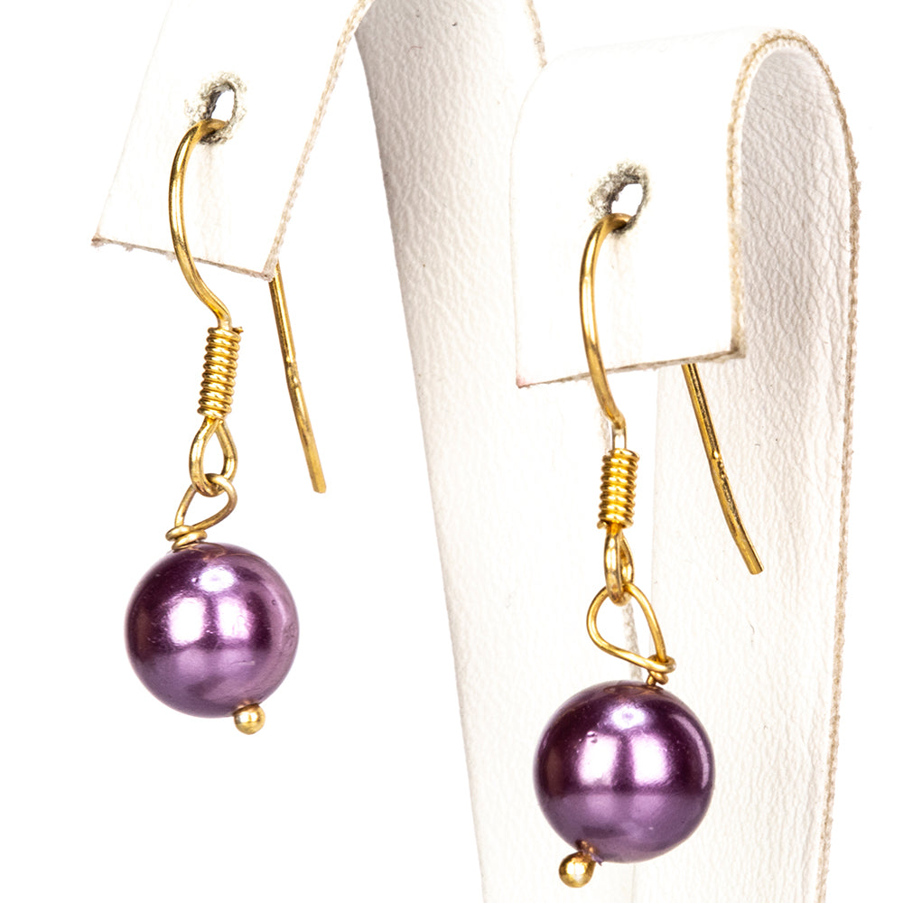 Pozlacené Stříbro 925/1000 - Sada s Perleťová mušle - Karátové číslo: 325.23. přibližná hmotnost: 67.24 gramů ( Náušnice+Náramek )