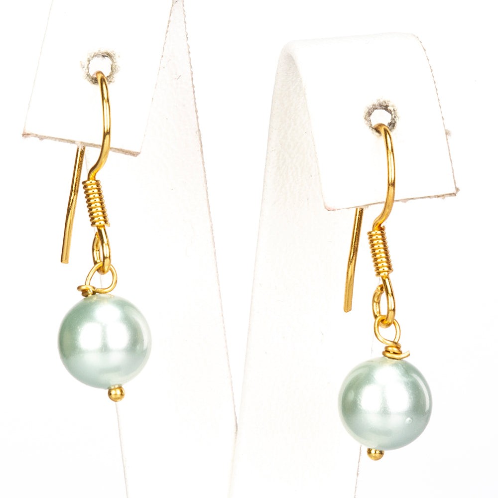 Pozlacené Stříbro 925/1000 - Sada s Perleťová mušle - Karátové číslo: 325.23. přibližná hmotnost: 67.24 gramů ( Náušnice+Náramek ) 13 