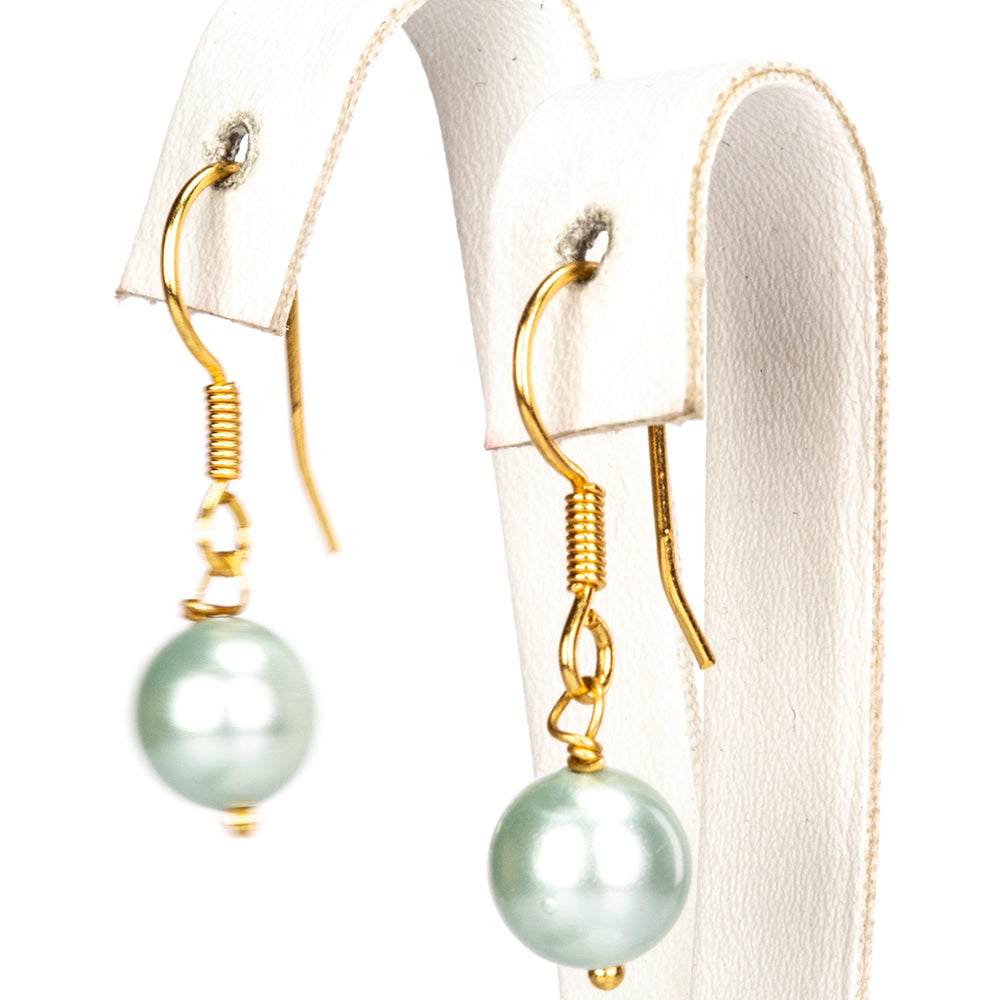 Pozlacené Stříbro 925/1000 - Sada s Perleťová mušle - Karátové číslo: 325.23. přibližná hmotnost: 67.24 gramů ( Náušnice+Náramek ) 14 