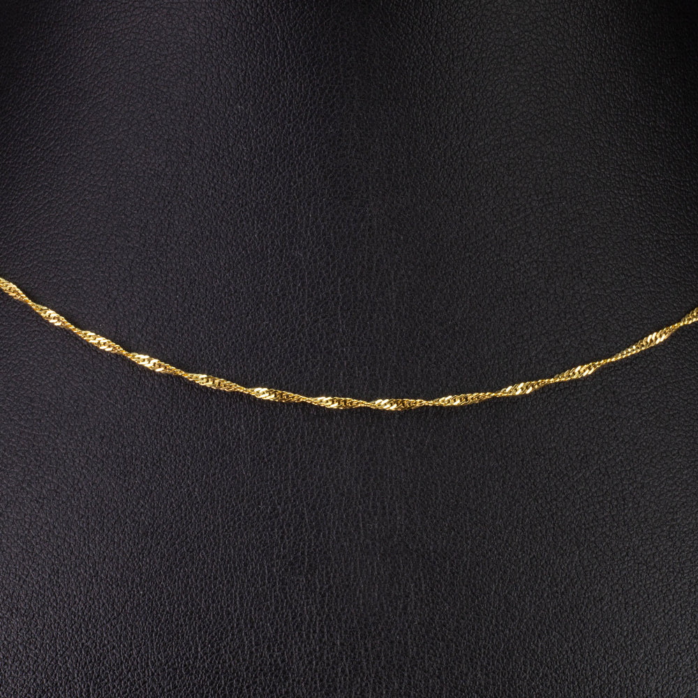 Pozlacené Stříbro 925/1000 - Řetízek  přibližná hmotnost: 1.87 gramů