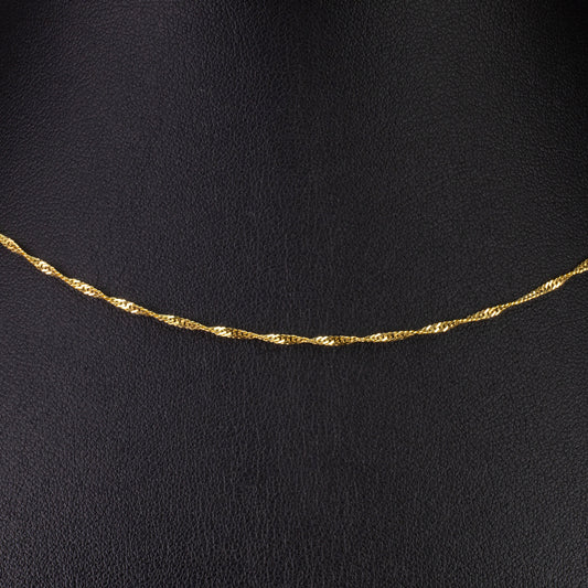 Pozlacené Stříbro 925/1000 - Řetízek  přibližná hmotnost: 1.87 gramů