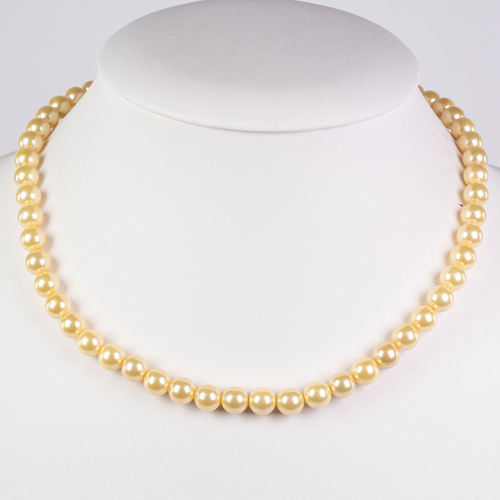 Pozlacené Stříbro 925/1000 - Sada s Jihomořskou Zlatou Perlou - Karátové číslo: 473.5. přibližná hmotnost: 95.36 gramů ( Náhrdelník+Náušnice+Náramek ) 6 