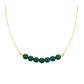 Pozlacené Stříbro 925/1000 - Náhrdelník se Zeleným Jadeitem - Karátové číslo: 26.05. přibližná hmotnost: 7.05 gramů