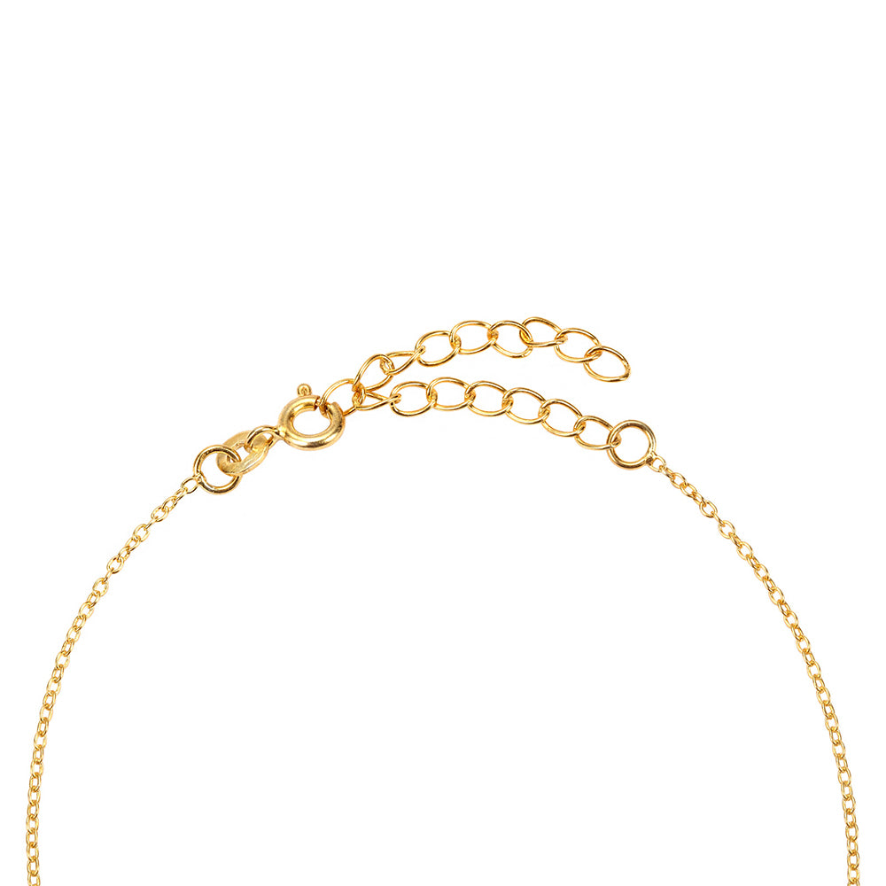 Pozlacené Stříbro 925/1000 - Náhrdelník se Zeleným Jadeitem - Karátové číslo: 26.05. přibližná hmotnost: 7.05 gramů 4 