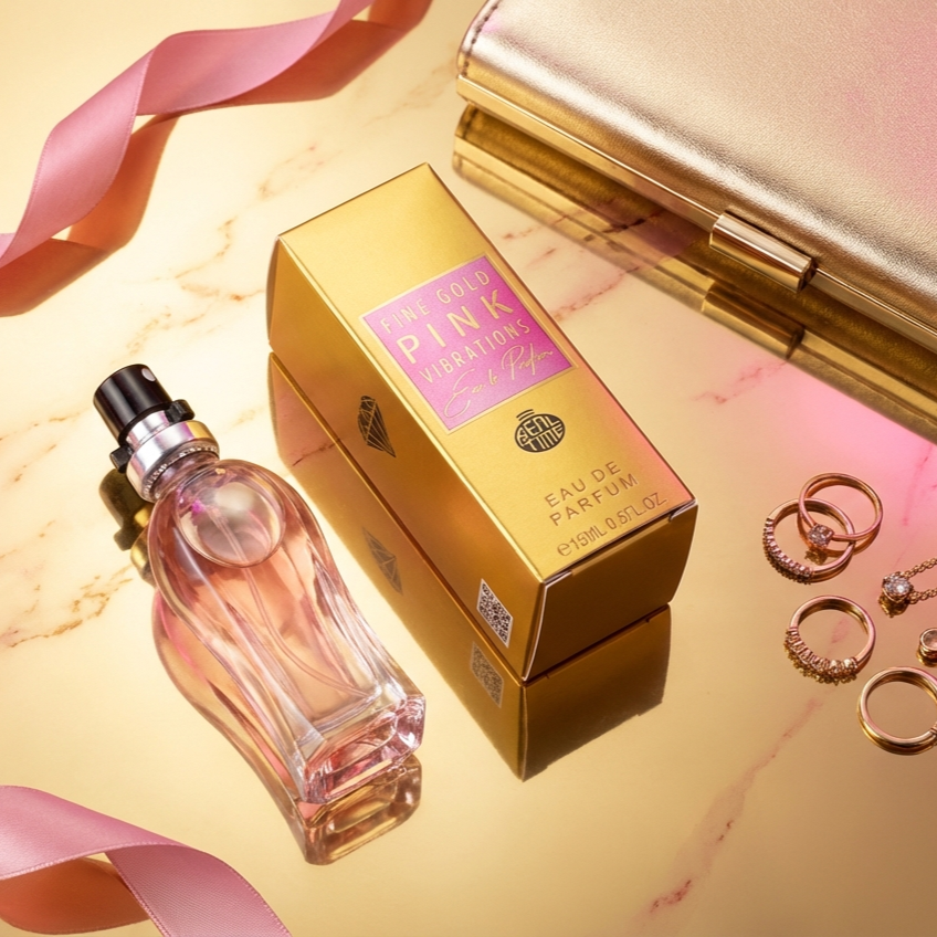 15ml EDP „FINE GOLD PINK VIBRATIONS“ – ovocno-citrusová vůně