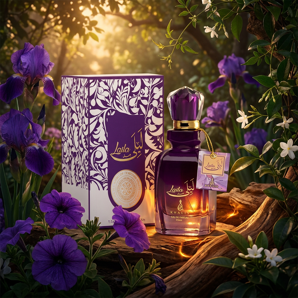 100 ml Eau de Perfume Oriental LAILA (TOP: GREEN NOTES, FRUITY NOTES, JASMINE; MIDDLE: CEDARWOOD, PATCHOULI, CASHMERE, COUMARIN; BASE: WHITE MUSK, AMBER NOTES, TOBACCO, MUSKY NOTES, VANILLA) 3 
