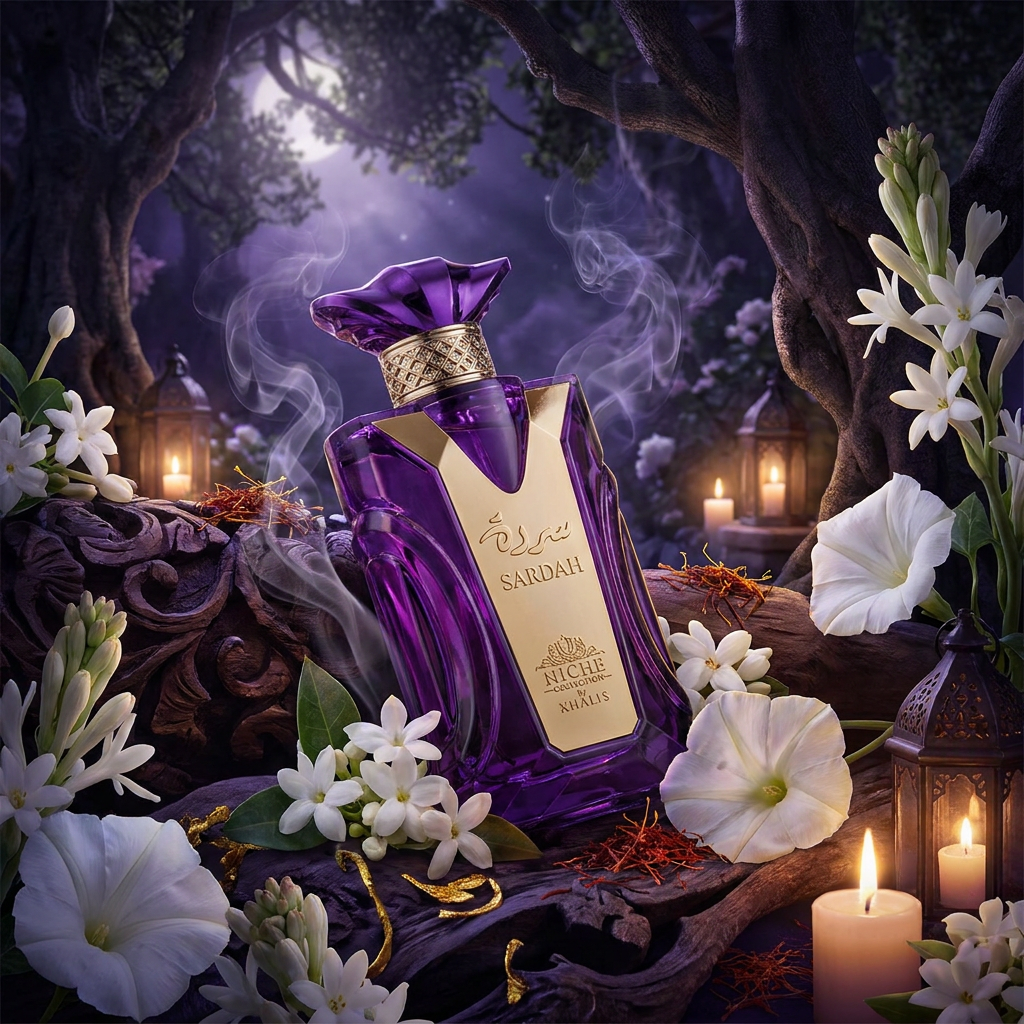 100 ml Eau de Perfume Oriental SARDAH (TOP: Saffron, Osmanthus and Magnolia; MIDDLE: Passionfruit, Tuberose, Patchouli and Agarwood (Oud); BASE: Madagascar Vanilla, Ambroxan, Myrrh, Musk, Incense and Cedarwood)