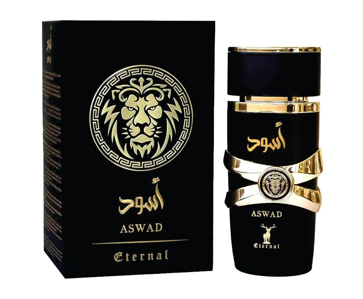 100 ml Eau de Perfume Oriental ASWAD (TOP: BLACK PEPPER, CYPRESS, PINEAPPLE, PINE, ROSEMARY; MIDDLE: FIRBALSAM, PATCHOULI, INCENSE; BASE: LABDANUM, AMBER, CITRUS, CASHMERE WOOD, VANILLA, DRY WOODS)