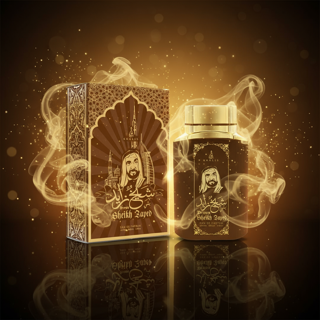 100 ml Eau de Perfume SHEIKH ZAYED BROWN Oudová a Vanilková Vůně pro Muže 2 