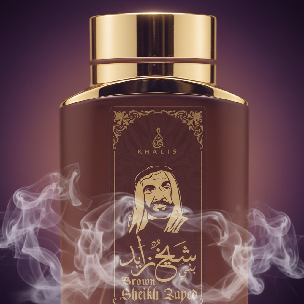 100 ml Eau de Perfume SHEIKH ZAYED BROWN Oudová a Vanilková Vůně pro Muže
