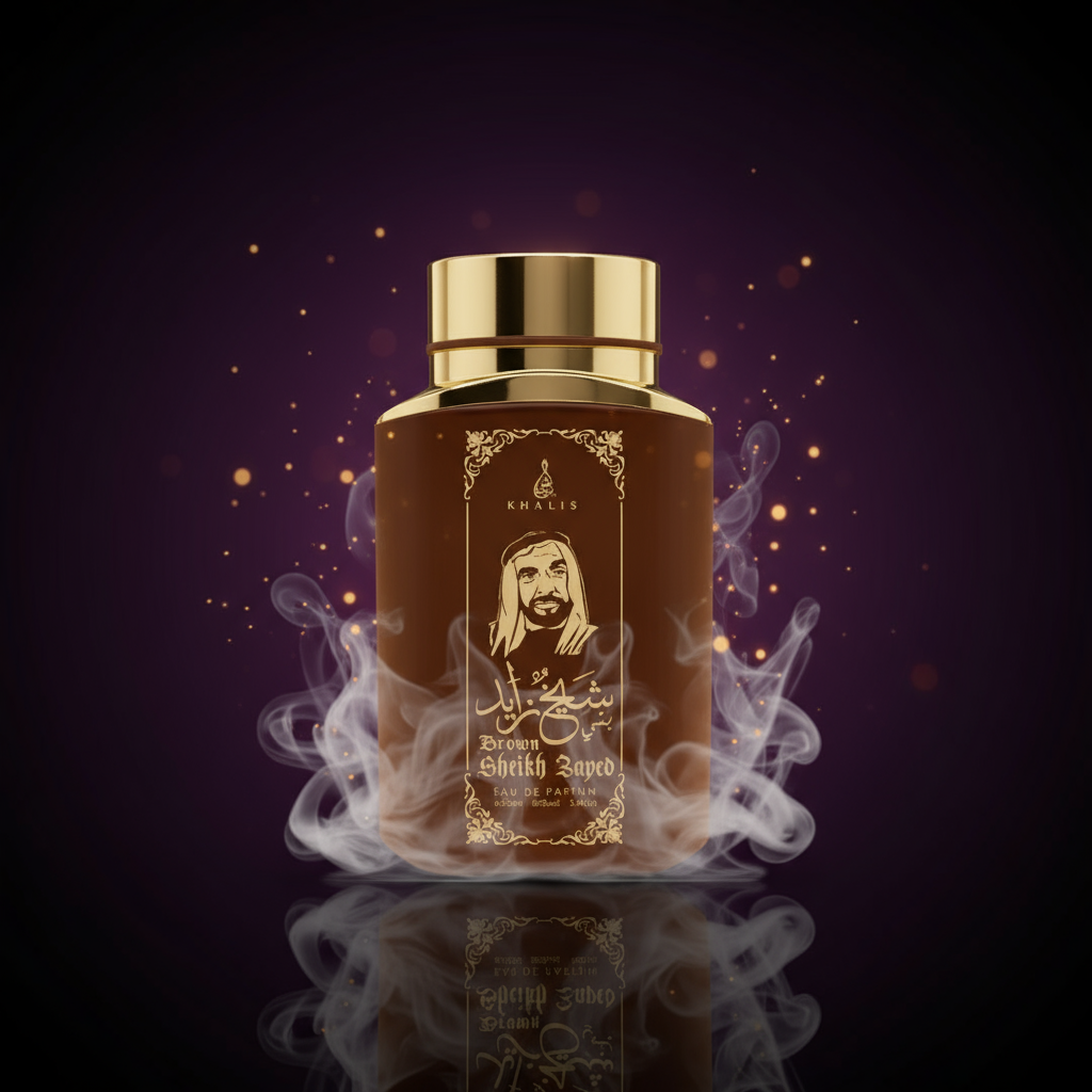 100 ml Eau de Perfume SHEIKH ZAYED BROWN Oudová a Vanilková Vůně pro Muže
