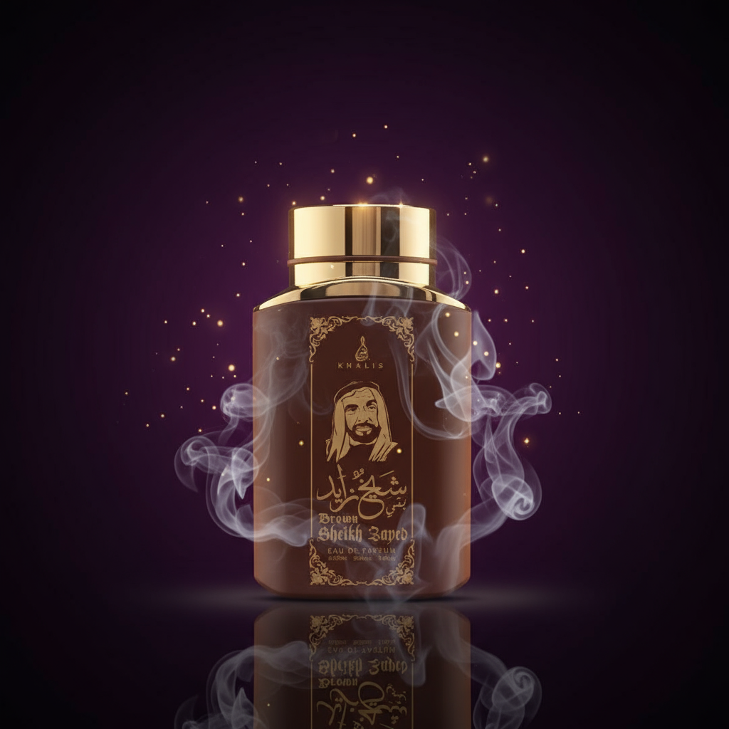 100 ml Eau de Perfume SHEIKH ZAYED BROWN Oudová a Vanilková Vůně pro Muže 6 
