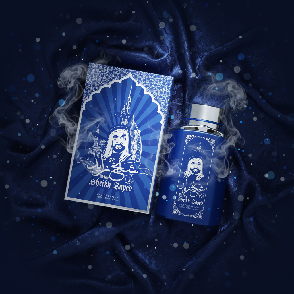 100 ml Eau de Perfume SHEIKH ZAYED BLUE Pižmová Oudová Vůně pro Muže
