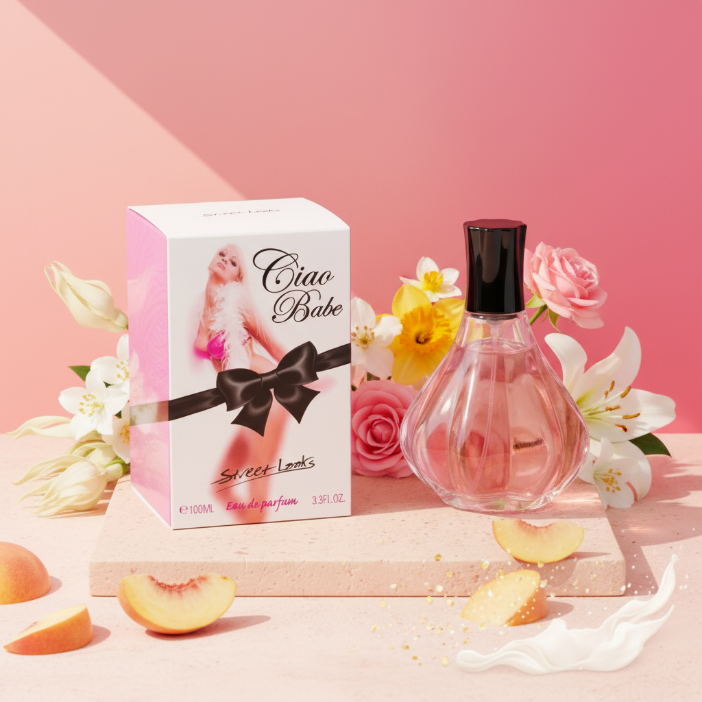 100 ml Eau de Parfume "CIAO BABE" Ovocná Květinová Vůně pro Ženy, s 2% obsahem esenciálních olejů