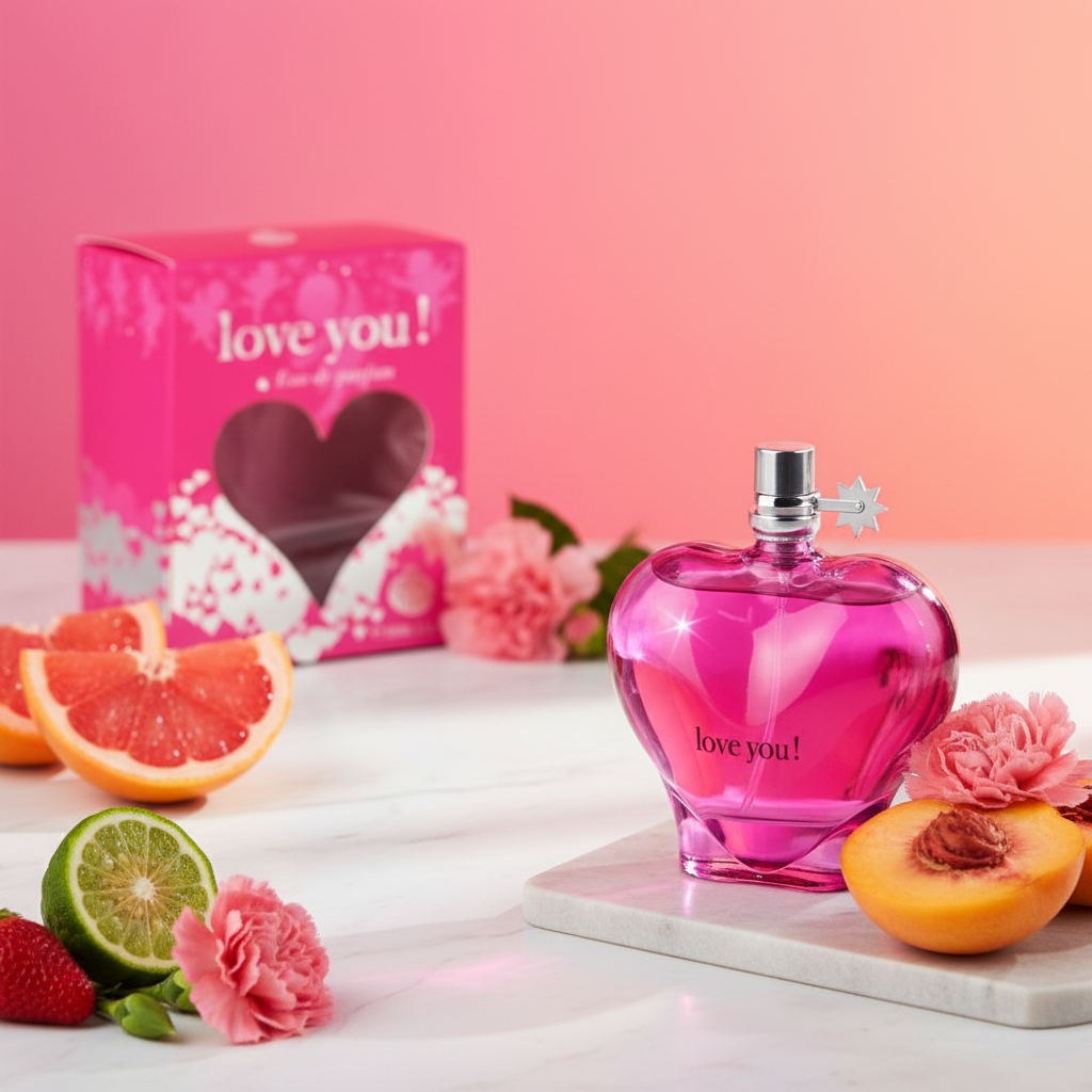 100 ml Eau de Parfum "Love You Pink" Ovocná - Citrusová Vůně pro Ženy